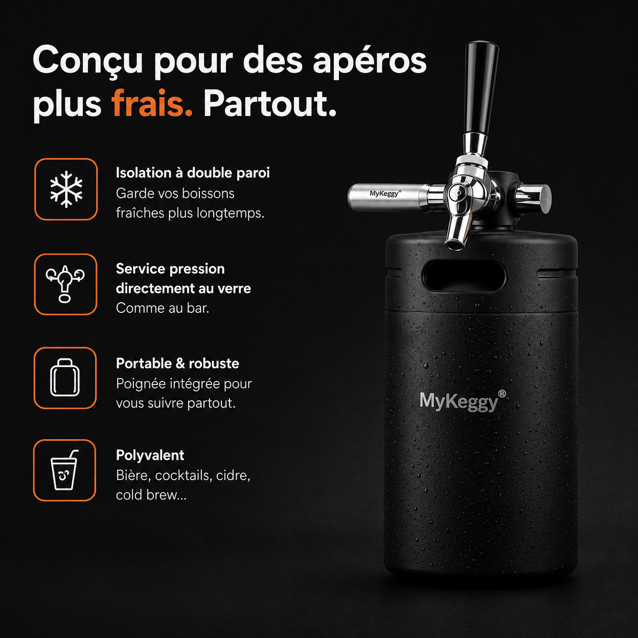 MyKeggy™ — Le mini-bar portable